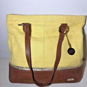The Sak Indio Fabric Yellow Handbag Holder Zip
